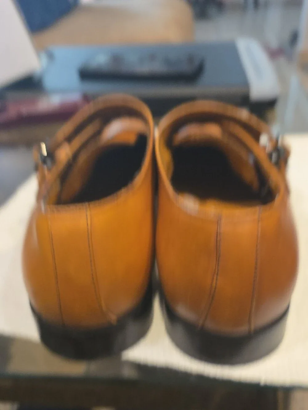 Steve Madden Tan Double Monk Strap Leather Dress Shoes